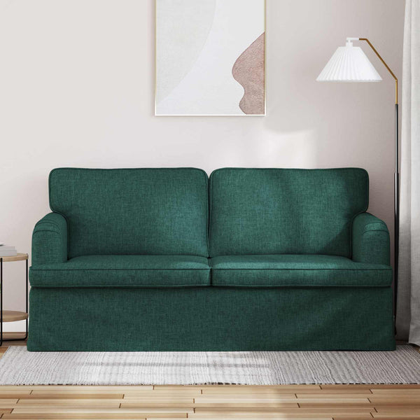 Dunkelgrünes Stoffsofa 162 cm