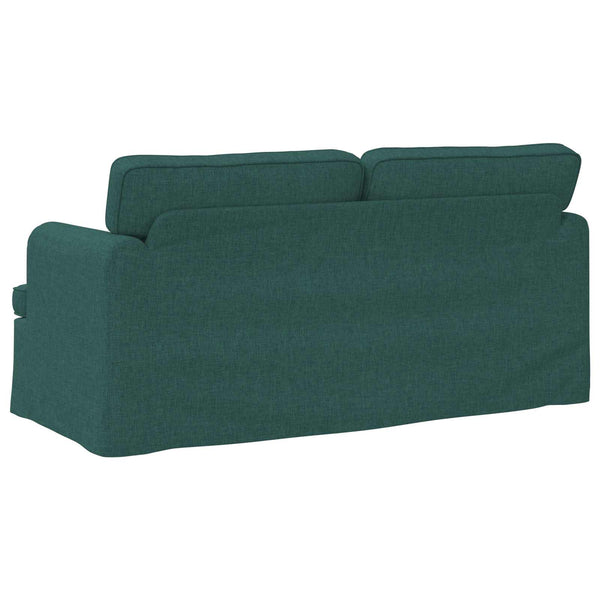 Dunkelgrünes Stoffsofa 162 cm