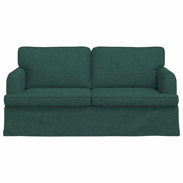 Dunkelgrünes Stoffsofa 162 cm