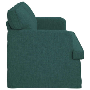 Dunkelgrünes Stoffsofa 162 cm