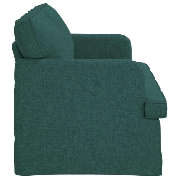Dunkelgrünes Stoffsofa 162 cm