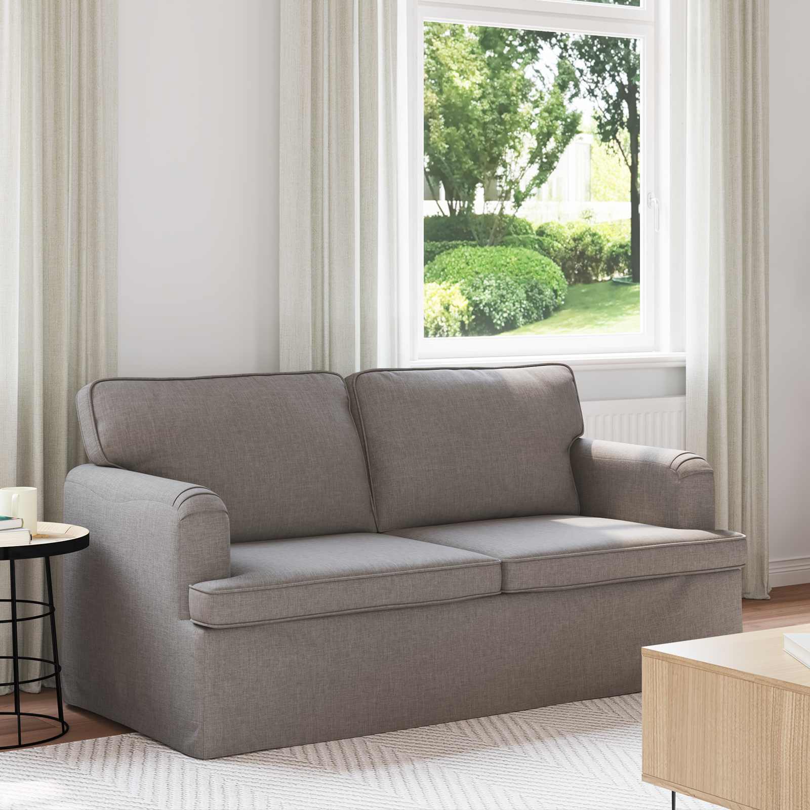 Taupe Stoff Sofa 162 cm