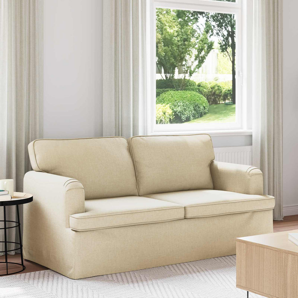 Creme Stoff Sofa 162 cm