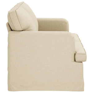 Creme Stoff Sofa 162 cm