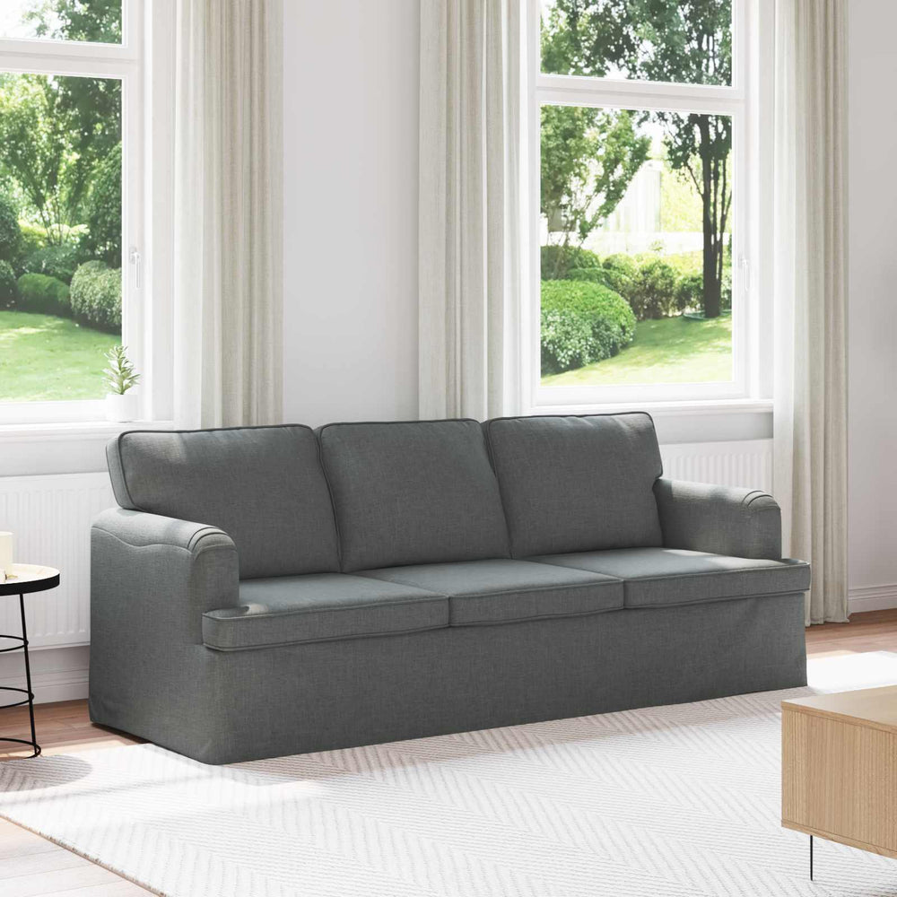 Dunkelgraues Stoffsofa 201 cm