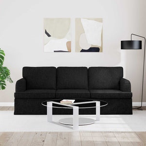 Schwarzes Stoffsofa 201 cm