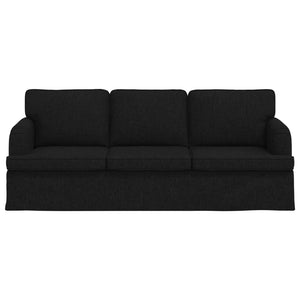 Schwarzes Stoffsofa 201 cm