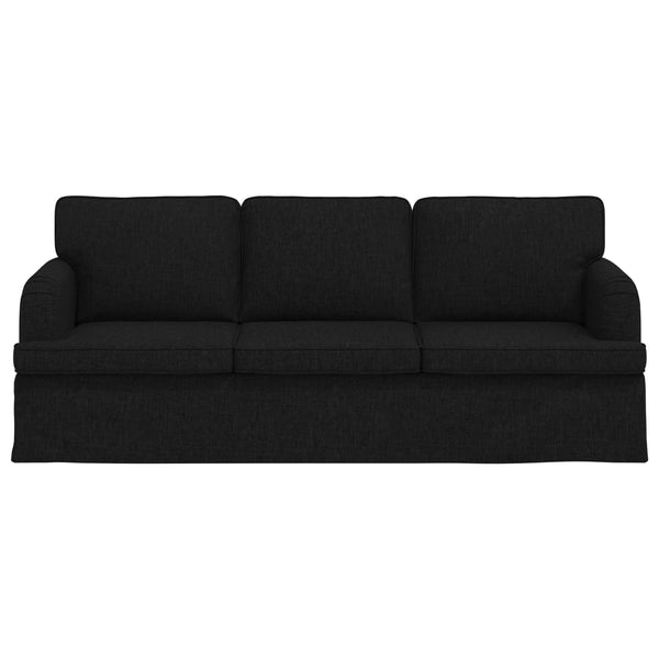 Schwarzes Stoffsofa 201 cm