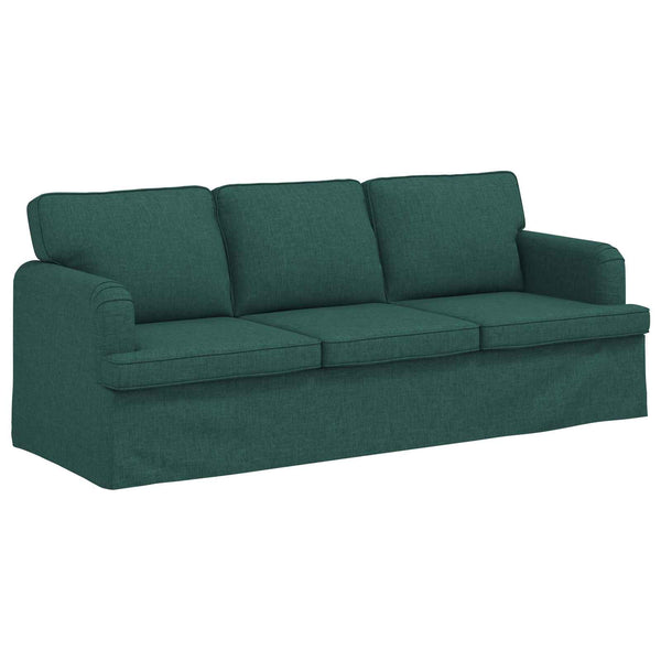Dunkelgrünes Stoffsofa 201 cm