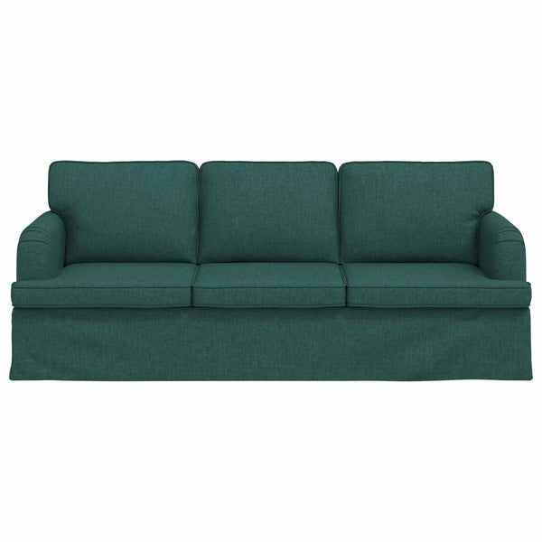 Dunkelgrünes Stoffsofa 201 cm