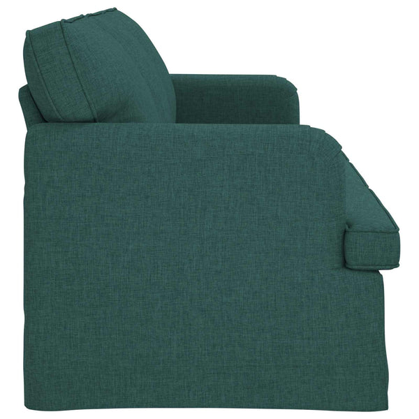 Dunkelgrünes Stoffsofa 201 cm