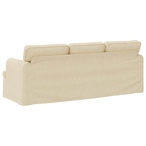 Creme Stoff Sofa, 201 cm