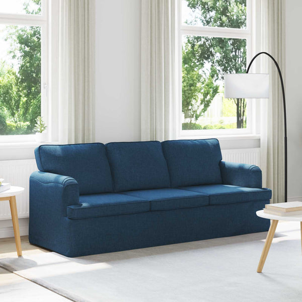 Blaues Stoffsofa 201 cm
