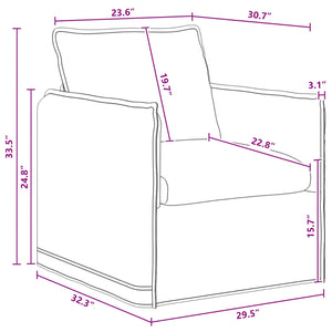 Dunkelgraues Stoffsofa 75x82x85 cm