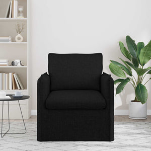 Schwarzes Stoffsofa 75x82x85cm