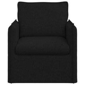 Schwarzes Stoffsofa 75x82x85cm