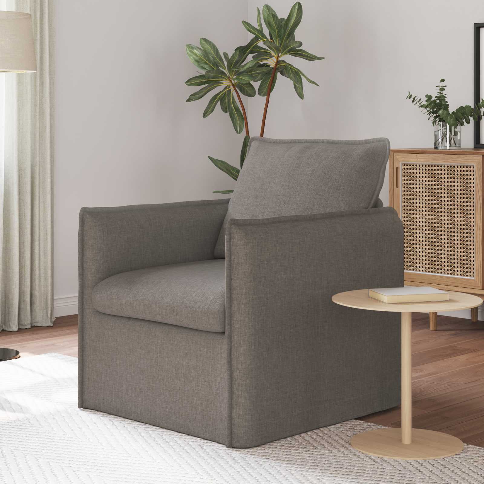 Sofa Taupe Stoff 75x82x85cm