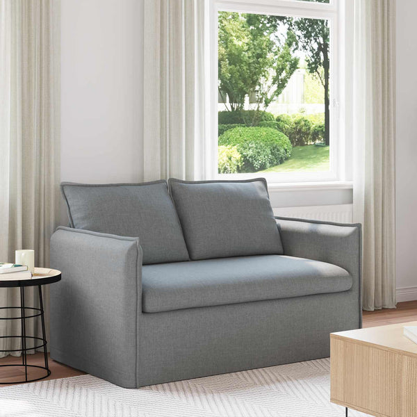 vidaXL Sofa Light Gray 136 x 82 x 85 cm Fabric