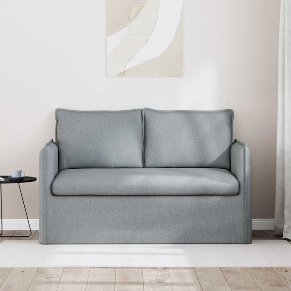 vidaXL Sofa Light Gray 136 x 82 x 85 cm Fabric