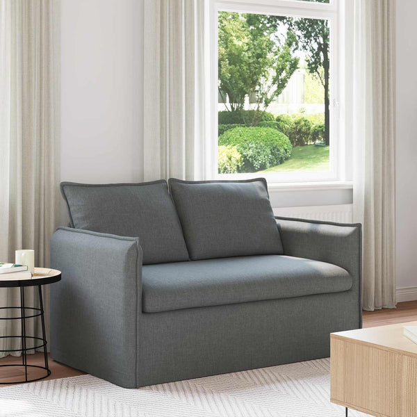 Dunkelgraues Stoffsofa 136 cm