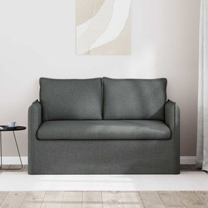 Dunkelgraues Stoffsofa 136 cm