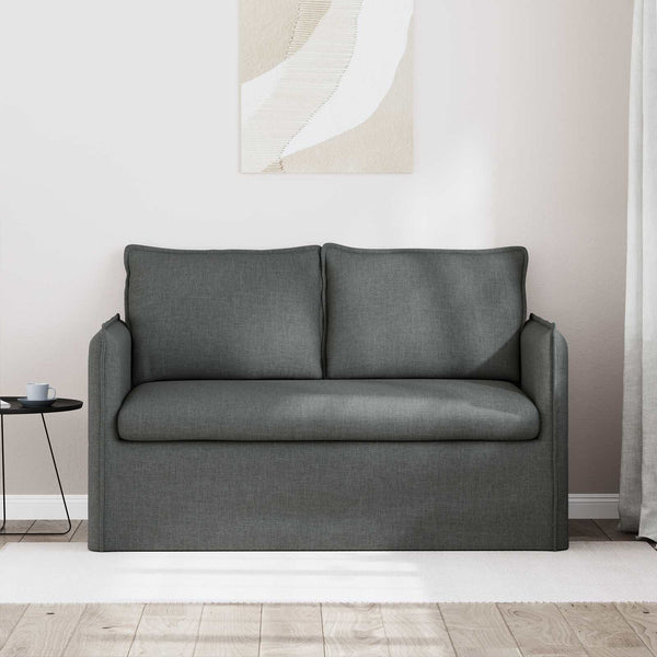 Dunkelgraues Stoffsofa 136 cm