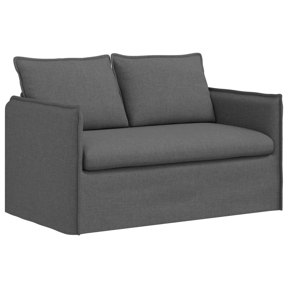 Dunkelgraues Stoffsofa 136 cm
