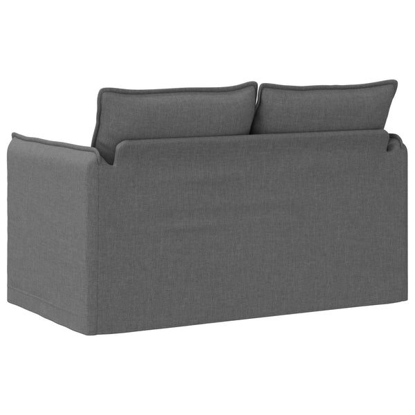 Dunkelgraues Stoffsofa 136 cm