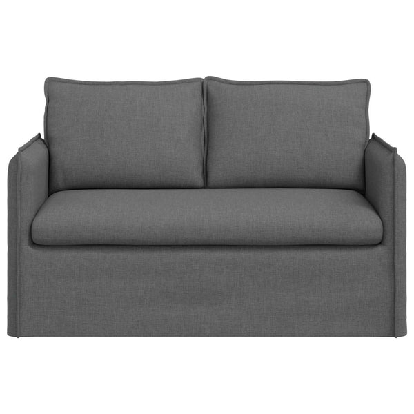Dunkelgraues Stoffsofa 136 cm