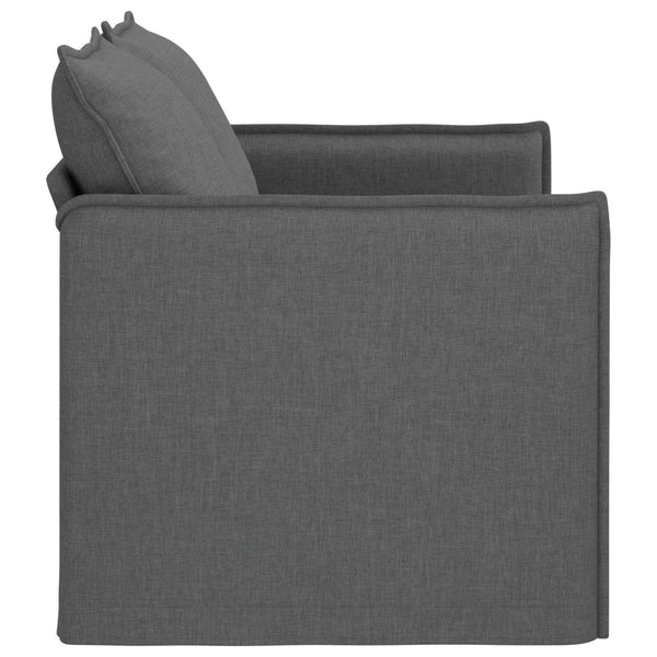 Dunkelgraues Stoffsofa 136 cm