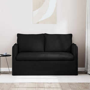 Schwarzes Stoffsofa 136 cm
