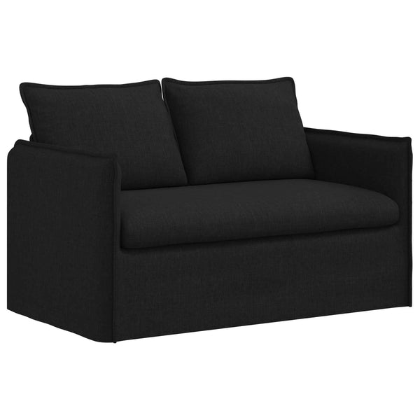 Schwarzes Stoffsofa 136 cm