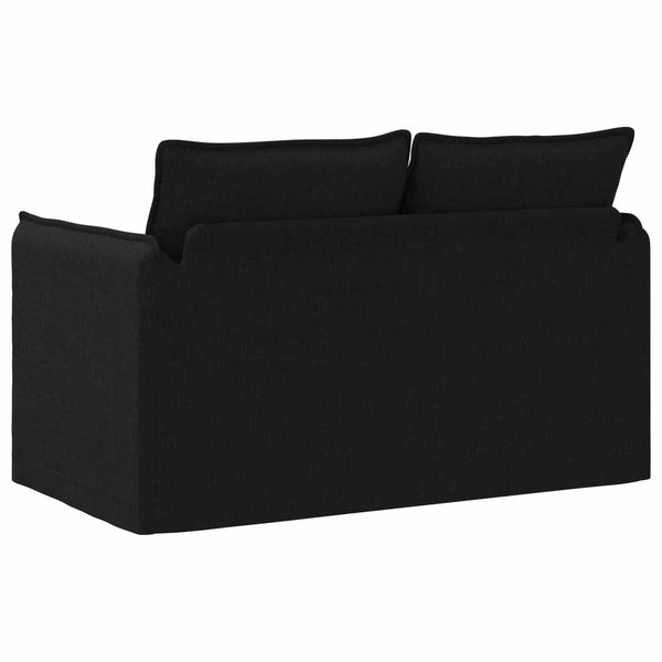 Schwarzes Stoffsofa 136 cm