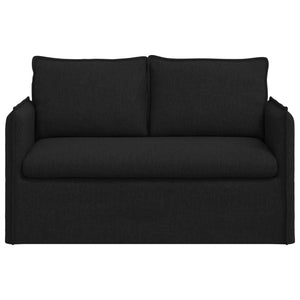 Schwarzes Stoffsofa 136 cm