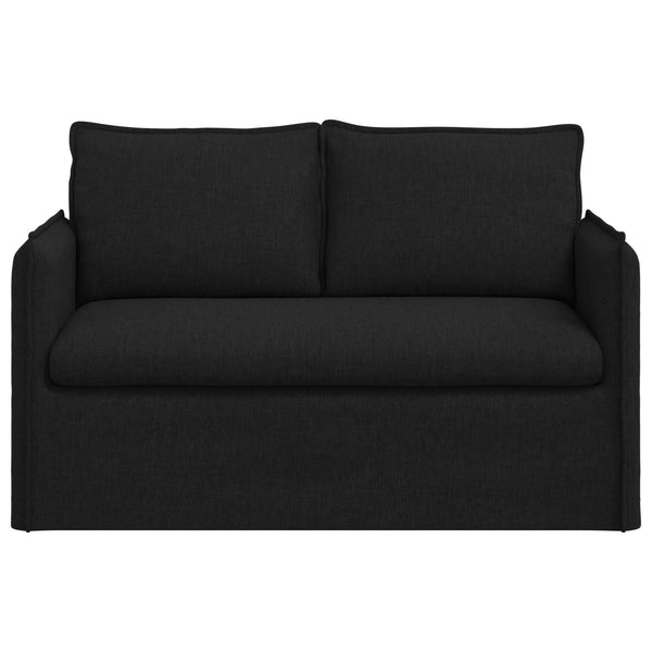 Schwarzes Stoffsofa 136 cm