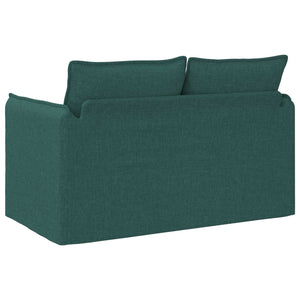 Dunkelgrünes Stoffsofa 136 cm