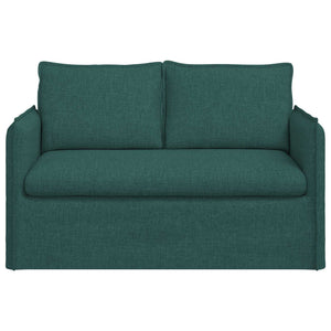 Dunkelgrünes Stoffsofa 136 cm