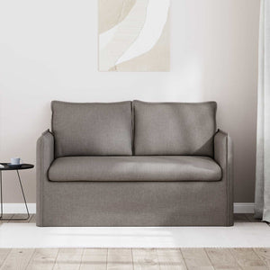 Sofa Taupe Stoff 136 cm
