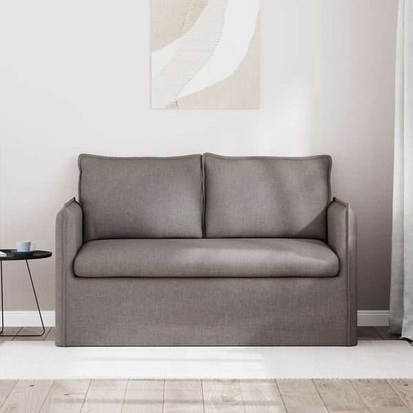 Sofa Taupe Stoff 136 cm