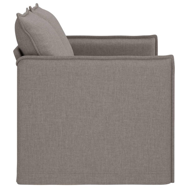 Sofa Taupe Stoff 136 cm