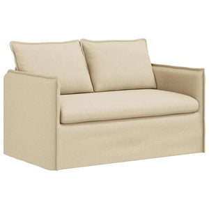 Creme Stoff Sofa 136 cm