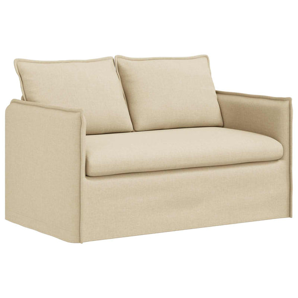 Creme Stoff Sofa 136 cm
