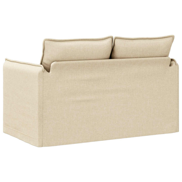 Creme Stoff Sofa 136 cm