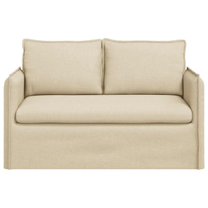 Creme Stoff Sofa 136 cm