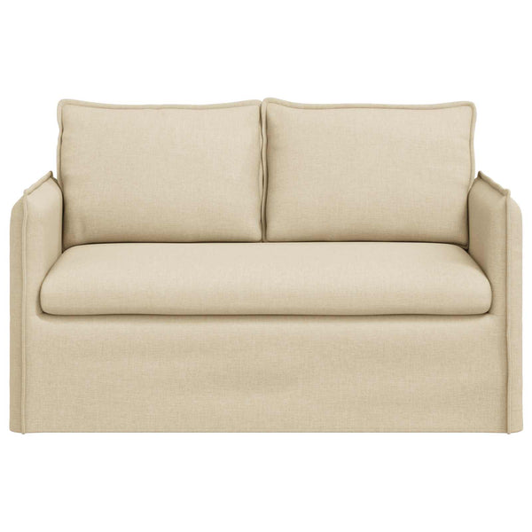 Creme Stoff Sofa 136 cm