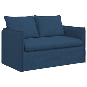 Blaues Stoffsofa 136 cm