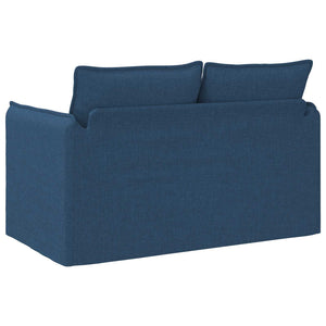 Blaues Stoffsofa 136 cm