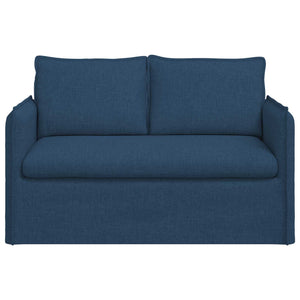 Blaues Stoffsofa 136 cm