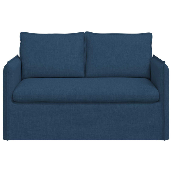 Blaues Stoffsofa 136 cm