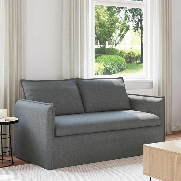Dunkelgraues Stoffsofa 156 cm